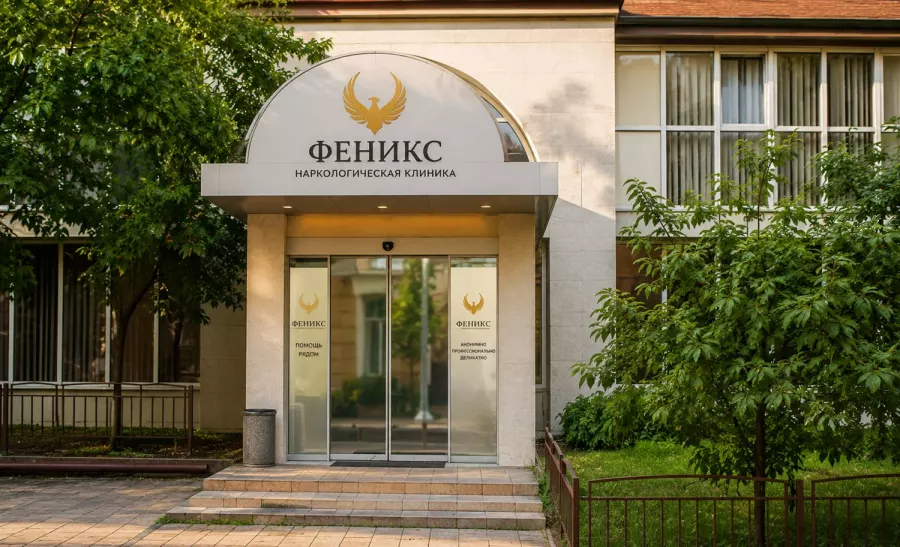 Вход в наркологическую клинику «Феникс» в Шагонаре